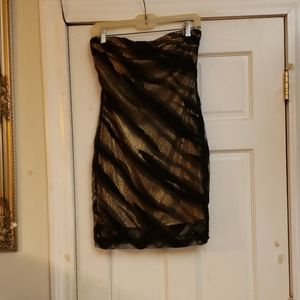 Rubber Ducky Mesh/Satiny Mini Dress Size M